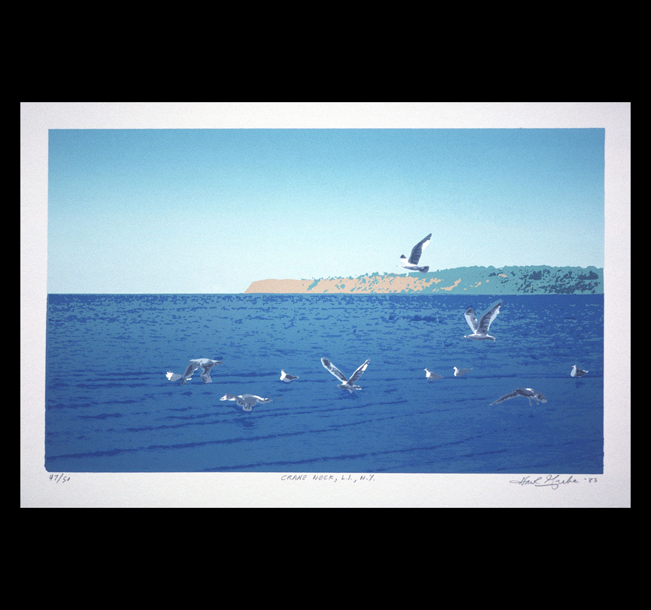 Crane Neck Long Island photo silkscreen print by Hank Grebe