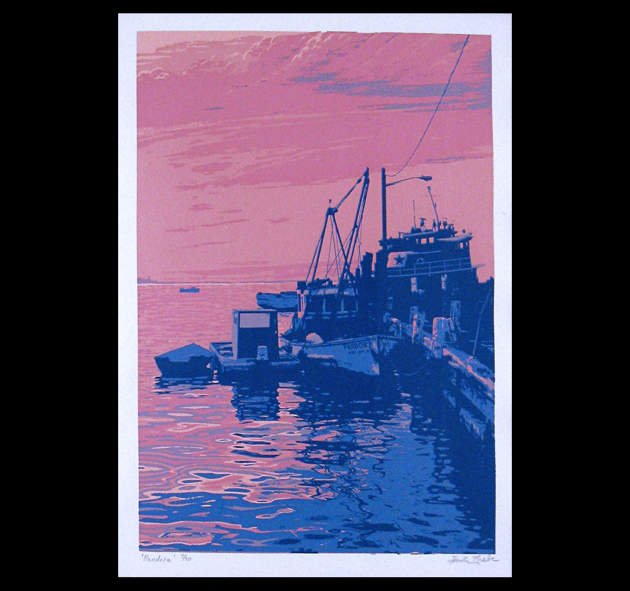 Pandora Port Jefferson Long Island photo silkscreen print by Hank Grebe