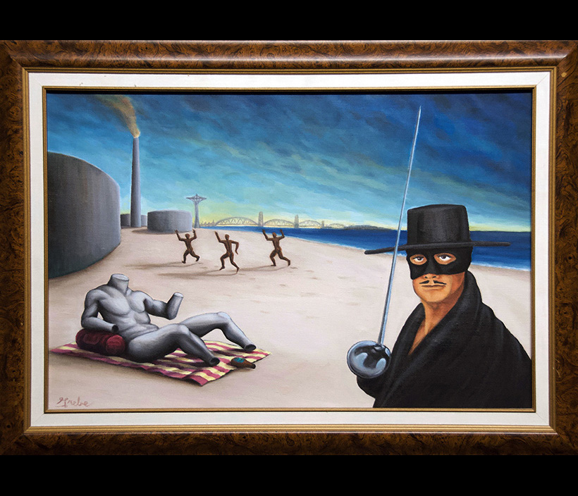 Notoro Zorro, oil painting by Hank Grebe